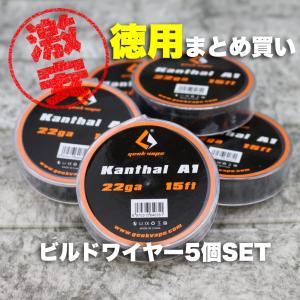 【徳用】VAPE 電子タバコ Geek Vape Kanthal A1 22ga.24ga/26ga/ 30ft 5個SET ギーク ベイプ カンタル エーワン ワイヤー｜worldvapeshop