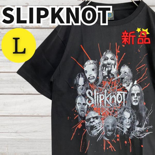 新品未使用 スリップノット Slipknot バンドTシャツ 半袖 ロックTシャツ  コットン プリ...