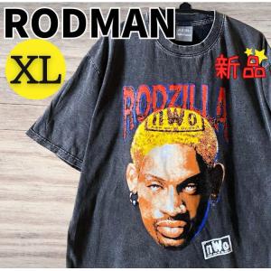 ロッドマン BIG FACE Tシャツ 半袖 黒 バスケ シカゴ・ブルズ 90年代