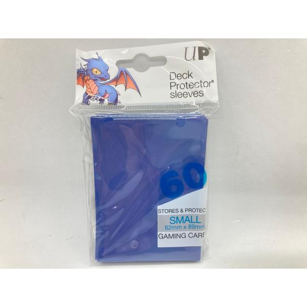 ウルトラプロ【ブルー】小型サイズ ソリッドデッキプロテクターハードスリーブ 60枚入り [89×62...