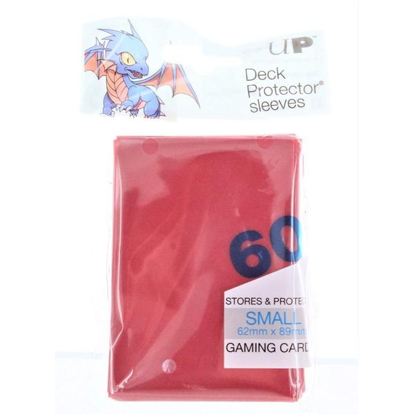 ウルトラプロ【レッド】小型サイズ ソリッドデッキプロテクターハードスリーブ 60枚入り [89×62...