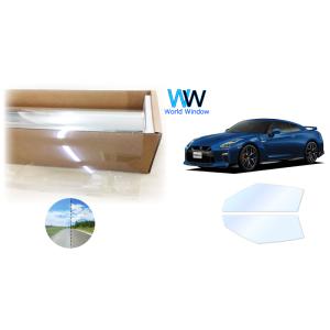 遮熱フィルム アイスブルーAR91 ニッサン GT-R (R35) カット済みフィルム フロントドア...