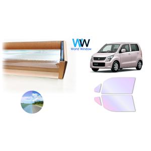 遮熱 オーロラ(グロウゴースト91)  スズキ ワゴンＲ (MH23S) カット済みフィルム フロン...