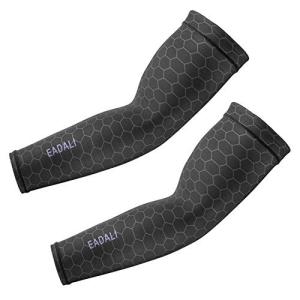 Eadali アームカバー 腕カバー 8色 無地 冷感作用 吸汗速乾 滑り止め UPF50* UV対策 日焼け止めカバー 紫外線対策 ス