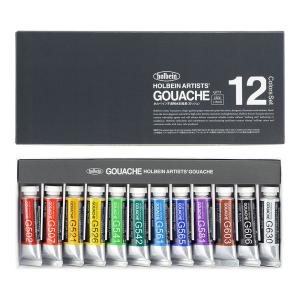 ホルベイン 不透明水彩絵具 ガッシュ G711 12色セット（5号チューブ