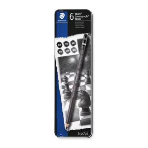 ステッドラー マルス ルモグラフ ブラック 描画用高級鉛筆 4硬度6本セット 100B G6