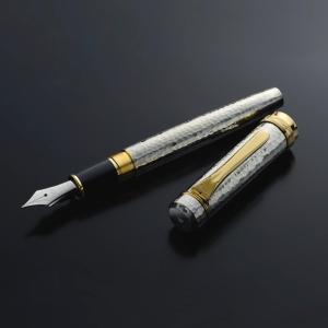 PLATINUM プラチナ万年筆 銀無垢鍛金磨...の詳細画像1