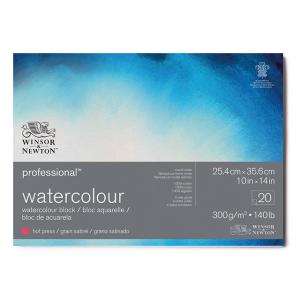 W&amp;N ウィンザー&amp;ニュートン プロフェッショナル水彩紙 ブロック 25.4×35.6 細目 300g/m2 19102007