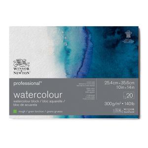 W&amp;N ウィンザー&amp;ニュートン プロフェッショナル水彩紙 ブロック 25.4×35.6 荒目 300g/m2 19102011