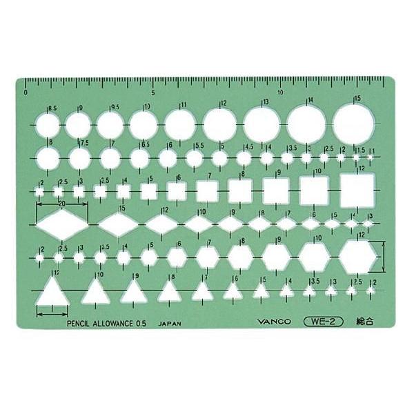 VANCO バンコ テンプレート 図形ミックス WE-2 20002