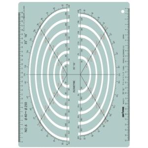 DRAPAS ドラパス テンプレート E型 楕円定規 55° No.2 No.31-E229