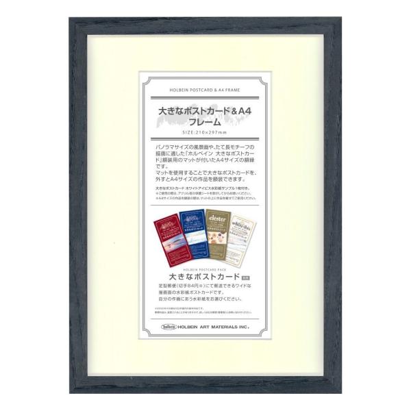ホルベイン 大きなポストカード＆A4 フレーム H-317 アッシュ ブルー 351084