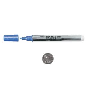 マービー 布用マーカー テキスタイルペン ディスコグリッター ラメ 単品 シルバー 6本入 No.5...