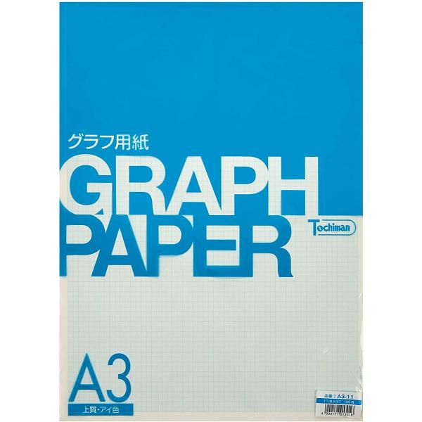 SAKAEテクニカルペーパー グラフ用紙 A3 1mm 方眼 上質紙 100枚 アイ色 A3-11