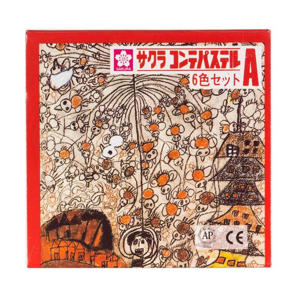 サクラクレパス サクラコンテパステル6色セットA CT6A
