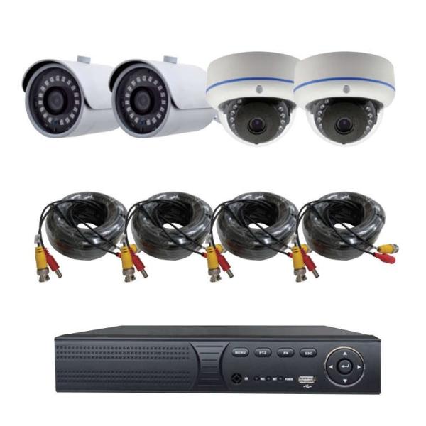 4in1対応500万画素カメラ4台&amp;XVR(2TB)セット　ITS-5MPCAM-SET