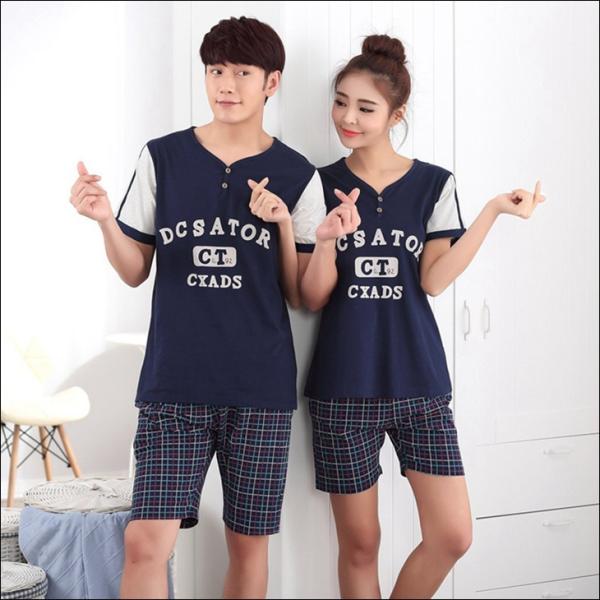 パジャマ レディース パジャマ メンズ ペアルームウェア カップル 上下セット 半袖 ハーフパンツ ...