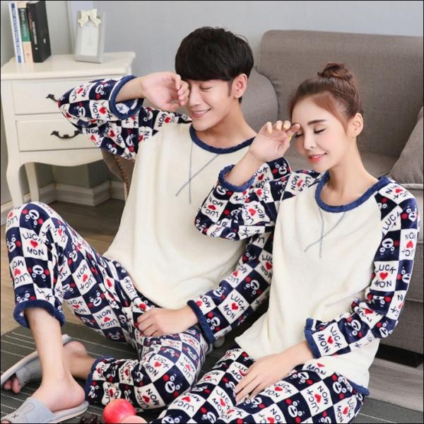 パジャマ レディース メンズ 長袖 冬用 ルームウエア ペア ルームウェア もこもこ ペアルック 上...