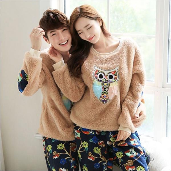 パジャマ メンズ レディース 長袖 冬用 ルームウエア ペア ルームウェア もこもこ ペアルック 上...