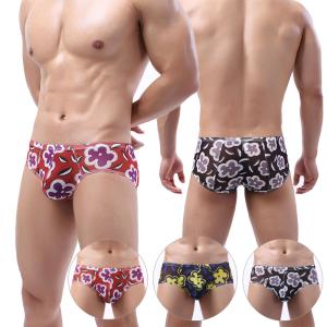 ビキニ ブリーフ 下着 メンズ フルバック ショーツ 柄物 おしゃれ ビキニパンツ 立体感 男性下着 セクシー ショーツ メンズビキニ 花柄 プレゼント NT-72