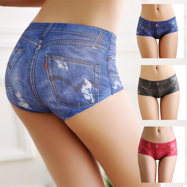 ショーツ レディース デニム風 パンツ 下着 ショーツ 下着レディース ひびかない シームレスショー...