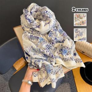 大判ストール 花柄 レディース 大判 マフラー ...の商品画像