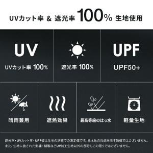 日傘 折りたたみ傘 超軽量 完全遮光 遮光率1...の詳細画像5