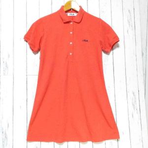 FILA 鹿の子 半袖 ミニ ワンピース サイズ：M レディース古着 スポーツ女子 ポイント消化