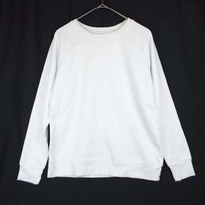 M（8-10）【TIME AND TRU】ソフト スウエット ラグラン 無地 長袖トレーナー ホワイト US古着 大きいサイズ レディース