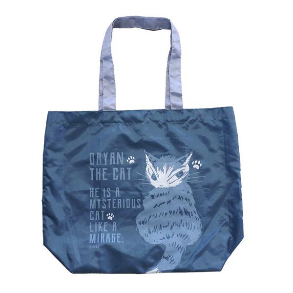 エコネコしっぽトート　ふりむき・濃紺　 わちふぃーるどダヤン ネコグッズ