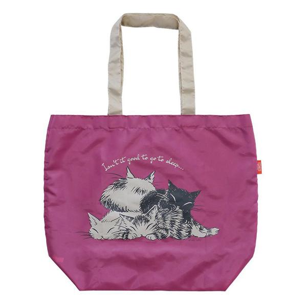 エコネコしっぽトート　猫布団・エンジ　 わちふぃーるどダヤン ネコグッズ