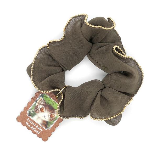 ミニシフォンシュシュ　カーキ  わちふぃーるどダヤン