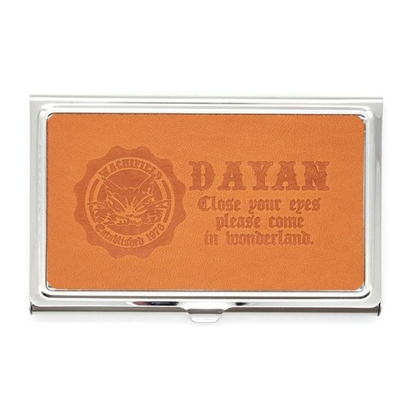 ステンレスカードケース　キャメル　わちふぃーるど ネコグッズ