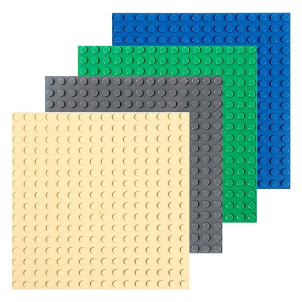 INIBUD 基礎板 ブロック プレート クラシック 互換性 16×16ポッチ 両面 (4色)