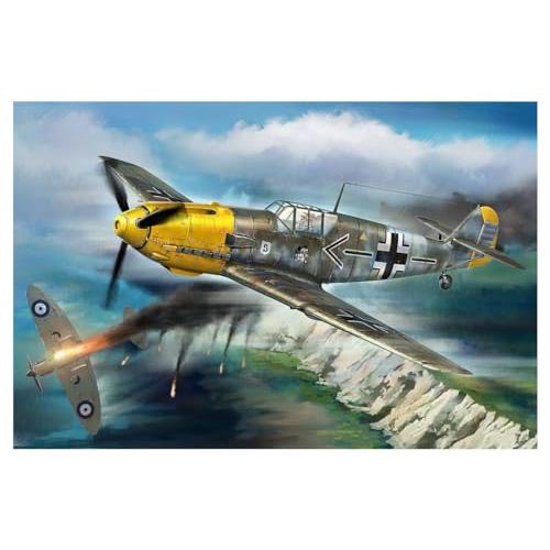 ホビーボス 1/18 エアクラフトシリーズ ドイツ軍 メッサーシュミット Bf109E アドルフ・ガ...