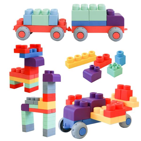 [煮沸消毒可] Rocotto ソフトブロック 柔らかい ブロック 大きい おもちゃ やわらか 安全...