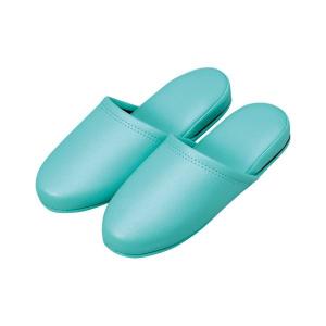 オーミケンシ 高周波レザースリッパ 10足組 5701-10 ブルー 10足