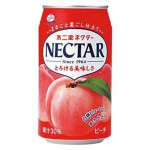 〔まとめ買い〕不二家 ネクターピーチ 350ml 缶 24本入り（1ケース）〔代引不可〕｜wpm