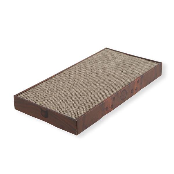 （まとめ）バリバリパッド ワイド ダークブラウン〔×3セット〕 (猫用玩具/爪磨き)