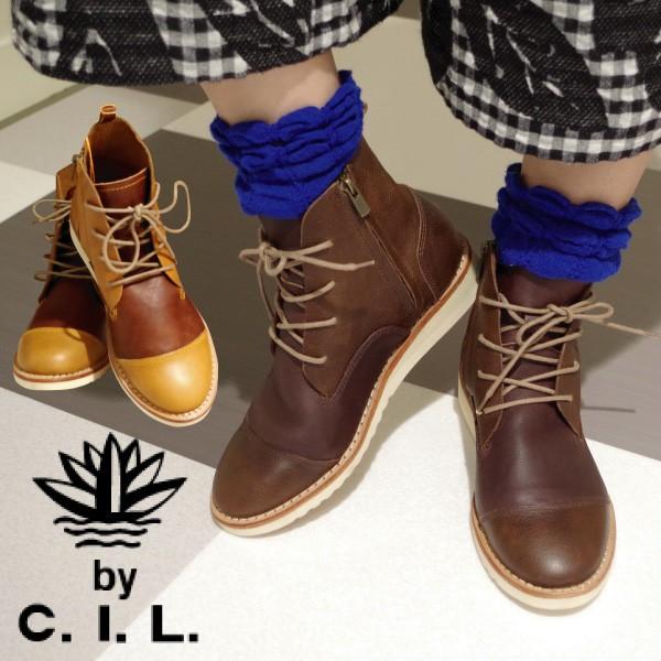 【C.I.L】本革レースアップブーツ