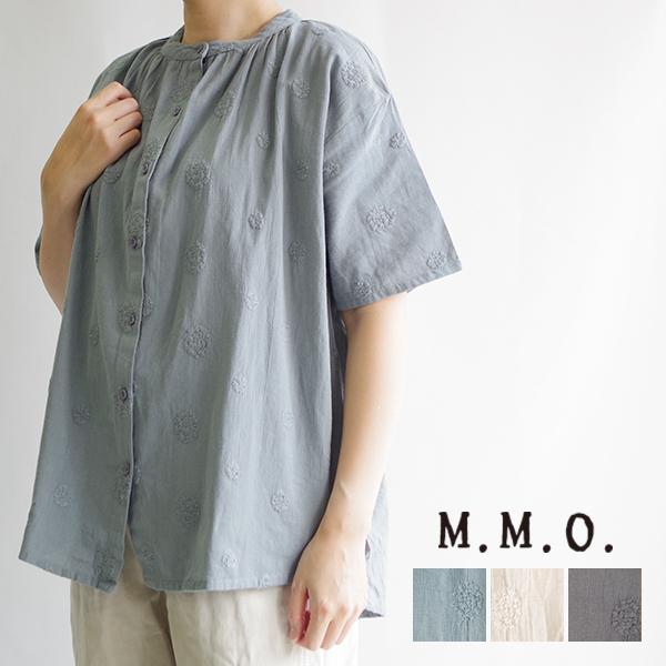 コットンリネンドット刺繍ブラウス 【M.M.O.】 カプリ