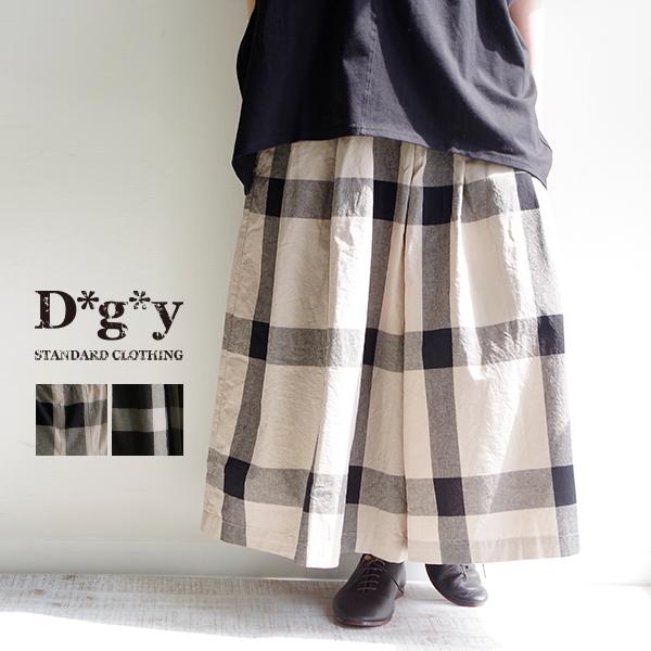 dgy　コットンオックスチェック柄パンツ