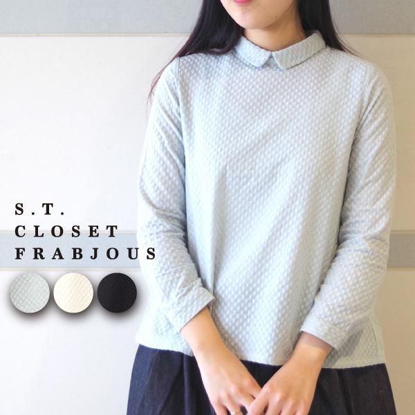 ドットレース衿付きプルオーバー s.t.closet frabjous
