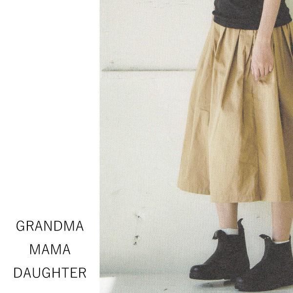 GRANDMA MAMA DAUGHTERコットンプリーツスカート チームキット
