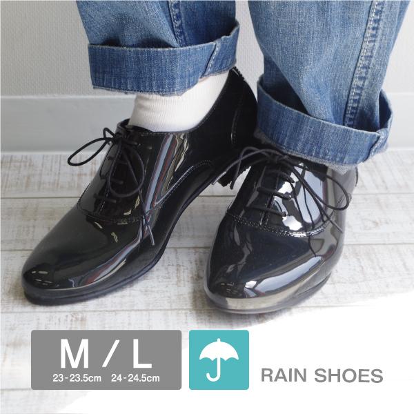 レースアップレインシューズ jou jou lier グロリア