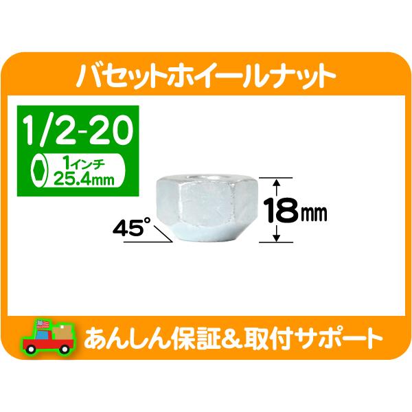 Bassett 専用 バセット ホイール ナット ラグ ナット 1/2"-20 45度 テーパー・ア...