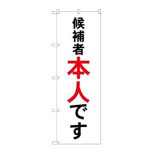 のぼり屋工房 ☆G_のぼり旗 GNB-1920 候補者本人です W600×H1800 ポンジ 集客 ...