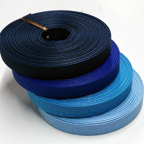 紙バンド手芸用ホビーテープ　10m巻　ブルー系