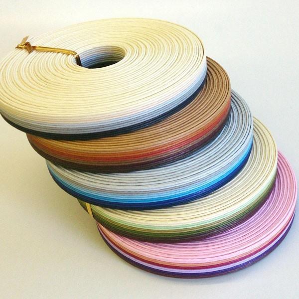 紙バンド手芸用ホビーテープ　10m巻　グラデーションストライプ12本取