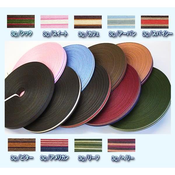 紙バンド手芸用ホビーテープ　30m巻　３色ストライプ12本取